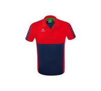 Erima Sport-Polo Six Wings (100% Polyester, schnelltrocknend, angenehmes Tragegefühl) navyblau/rot Herren, Größe S