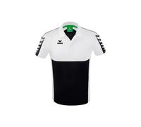 Erima Six Wings Poloshirt Herren - schwarz/weiß - XL