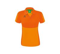 Erima Sport-Polo Six Wings (100% Polyester, taillierter Schnitt, schnelltrocknend) orange Damen, Größe 42