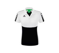 Erima Damen Six Wings Sport Polohemd (1112221), schwarz/weiß, 42