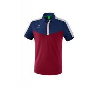 Erima Herren Squad Sport Poloshirt (1112020), New Navy/Bordeaux/Silver Grey, S