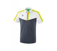 Erima Sport-Polo Squad (100% Polyester) grau/weiss Herren, Größe XXL