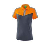 Erima Sport-Polo Squad (100% Polyester) orange/grau Damen, Größe 38
