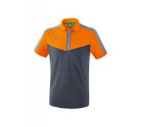 Erima Sport-Polo Squad (100% Polyester) orange/grau Herren, Größe M