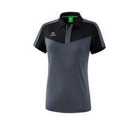 Erima Sport-Polo Squad (100% Polyester) schwarz/grau Damen, Größe 36