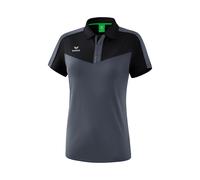 Erima Sport-Polo Squad (100% Polyester) schwarz/grau Damen, Größe 40