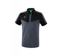 Erima Sport-Polo Squad (100% Polyester) schwarz/grau Herren, Größe S