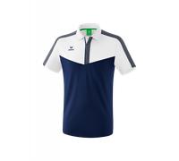 Erima Herren Squad Sport Poloshirt (1112022), weiß/New Navy/Slate Grey, M