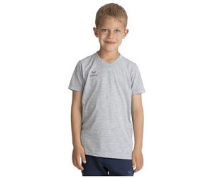 Erima Sport-Tshirt Basic Style (100% Baumwolle, V-Ausschnitt) grau Kinder, Größe 152