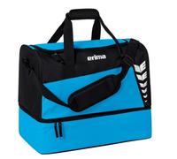 Erima Sporttasche Six Wings mit Bodenfach (Größe L - 94,5 Liter) curacaoblau/schwarz 60x35x45cm