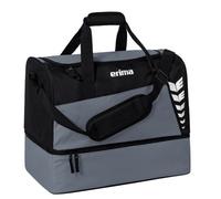 Erima Sporttasche Six Wings mit Bodenfach (Größe M - 60 Liter) grau/schwarz 50x30x40cm