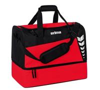 Erima Sporttasche Six Wings mit Bodenfach (Größe S - 35 Liter) rot/schwarz 40x25x35cm
