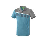 Erima Spprt-Polo 5C (100% Polyester) hellblau/grau Herren, Größe M
