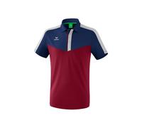 Erima Sport-Polo Squad (100% Polyester) bordeauxrot/navyblau Herren, Größe L