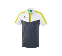 Erima Squad Poloshirt weiß/slate grey/bio lime