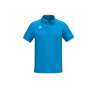 Erima Poloshirt CMPT Piqué – Curacao/Weiß – Herren XL