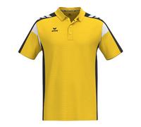 Erima Tennis-Polo Celebrate 125 Function (100% rec. Polyester, schnelltrocknend) gelb/schwarz Herren, Größe XXXL