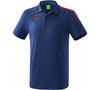 Erima Unisex Kinder Essential 5-C Poloshirt (2111906), New Navy/rot, 128