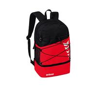 Erima Unisex Six Wings Rucksack mit Bodenfach (7232319), rot/schwarz, 1