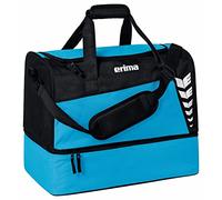 Erima Unisex Six Wings Sporttasche mit Bodenfach (7232316), Curacao/schwarz, S