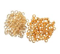 ERINGOGO 300 Sätze Metall Grommets mit Unterlegscheiben, 3mm, Eisen, Rund | Polster und Canvas, Goldfarbene Oberfläche, mit Waschscheiben