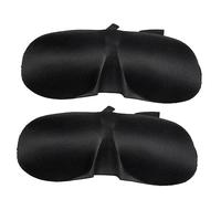 ERINGOGO 3d Schlafmaske 2 Stück Einheitsgröße Polyester Schwarz Augenmaske Schlafbrille mit Freiem Blick Umgebungslicht Blockierend für Erholsamen Schlaf