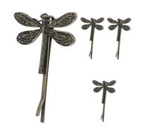 ERINGOGO 4 Stück-pack Libellen Haarnadeln Aus Metall Vintage Stil Zarte Libellen Haarspangen Für Damen Dekorativ Für Alltag Und Feierlichkeiten Stabile Zinklegierung