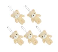 ERINGOGO 5 Stück Teiliges Mini Bärenanhänger Plüsch Schlüsselanhänger DIY Teddybär Anhänger Cartoon Bär Puppe Tragbare Dekoration für Taschen und Schlüsselbund