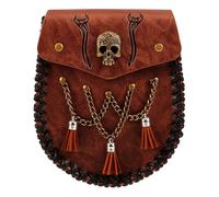 ERINGOGO Dekorative Cosplay Tasche im Wikinger und Mittelalterstil, PU Ledergürteltasche mit glatter Textur für historische Kostümfeste