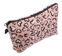 ERINGOGO Leopard Print Kosmetiktasche Damen Schminktasche mit Fächern Tragbare Make up Tasche Organizer Kulturbeutel für Reisen und Alltag Kleine Multifunktions Aufbewahrungstasche
