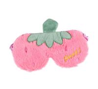 ERINGOGO Plüsch Schlafmaske Augenbinde Erdbeer Motiv Atmungsaktive Schlaf Augenabdeckung Für Angenehmes Tragen Cartoon Sleep Mask Geschenkidee Für Familie Und Freunde