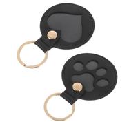 Erinnerungs Schlüsselanhänger für Tierhaare, 2 Stück-pack, Pu, Schwarz | Katzen Andenkenanhänger mit Schlüsselring, Clip On für Tasche und Reise, Sichere Befestigung, Modern