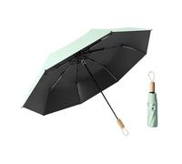 erised's bifrost Minimalistischer nordischer Stil Kleiner Sonnenschutz für Faltender Regenschirm 8 Rippen Reise Freien UV Schutz,Holzgriff,Koffer Kompakt Taschenschirm Damen und Kinder