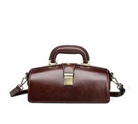 Erivis echtleder handtasche leder arzttasche braun umhängetasche schnalle damen tasche, Braun