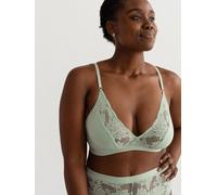 erlich textil Alisa bügelloses Bustier mit Spitze aus weichem Modal, made in Europe salbei 34