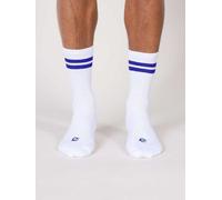 erlich textil Andi Tennis Socken 3er Pack aus Bio-Baumwolle, made in Europe weiß/knallblau 43-46