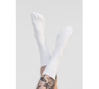 erlich textil Casual Cotton Gerippte Socken im 3er Pack für Unisex aus Baumwolle (aus kontrolliert biologischem Anbau) in weiß 43-46