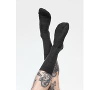 erlich textil Casual Cotton Gerippte Socken im 3er Pack für Unisex aus Bio-Baumwolle in schwarz-melange 43-46