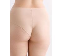 erlich textil Casual Cotton High Waist Brazil String für Frauen aus Baumwolle (aus kontrolliert biologischem Anbau) in ton XS