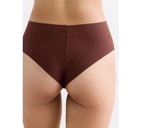erlich textil Casual Cotton High Waist Brazil String für Frauen aus Baumwolle (aus kontrolliert biologischem Anbau) in umbra M
