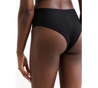 erlich textil Casual Cotton High Waist Brazil String für Frauen aus Baumwolle (aus kontrolliert biologischem Anbau) in schwarz S