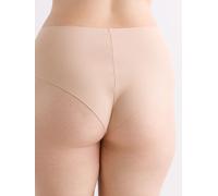 erlich textil Casual Cotton High Waist Brazil String für Frauen aus Baumwolle (aus kontrolliert biologischem Anbau) in ton XS