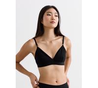 erlich textil Casual Cotton Triangel Bralette für Frauen aus Baumwolle (aus kontrolliert biologischem Anbau) in schwarz XL