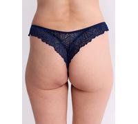 erlich textil Fluid Lace Brazil String mit Spitze aus recyceltem Polyamid, made in Europe Mitternachtblau 40