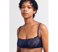 erlich textil Fluid Lace bügelloser Bandeau Bralette mit Spitze aus recyceltem Polyamid, made in Europe mitternachtblau 34