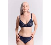 erlich textil Fluid Lace Cut-Out Bralette für Frauen aus Polyamid in mitternachtblau 34