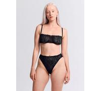 erlich textil Fluid Lace High Waist Brazil String für Frauen aus Polyamid (recycelt) in schwarz 38