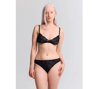 erlich textil Fluid Lace Slip mit Spitze aus recyceltem Polyamid, made in Europe Schwarz 40