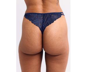 erlich textil Fluid Lace String für Frauen aus Polyamid (recycelt) in mitternachtblau 42
