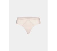 erlich textil Gertrud String mit Spitze aus Bio-Baumwolle, made in Europe Cappuccino 42